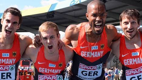 Die 4x400-Meter-Staffeln der Männer und Frauen. Bei der Europameisterschaft 2012 werden die Männer um Top-Läufer Kamghe Gaba (30 Jahre, LG Stadtwerke München) Zweiter, die Frauen um Esther Cremer (26 Jahre, TV Wattenscheid 01) immerhin Fünfte. Beide Teams gehören weiterhin zur europäischen Spitze