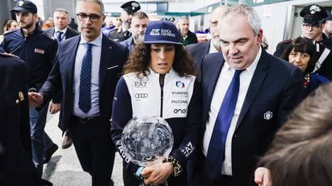 Federica Brignone bei ihrer Heimkehr nach der Ski-WM