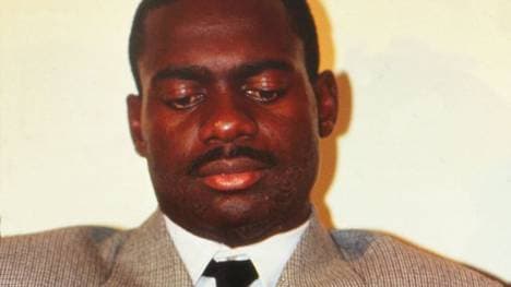 Ben Johnson bei einer Pressekonferenz kurz nach dem Doping-Skandal