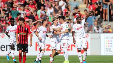 Anthony Modeste (r.) brachte Köln in Freiburg zurück ins Spiel