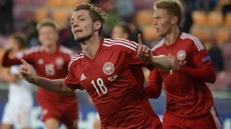 Rasmus Falk Jensen erzielte den ersten Treffer für die Dänen