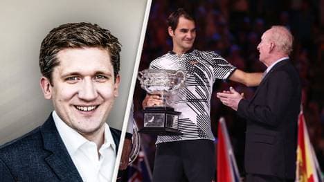 Roger Federer und Rod Laver
