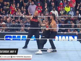 Beim ersten WWE SmackDown nach WrestleMania überschlagen sich die Ereignisse: Jimmy Uso fliegt aus der Bloodline, Neuverpflichtung Tama Tonga ersetzt ihn. Hat Roman Reigns noch die Kontrolle?