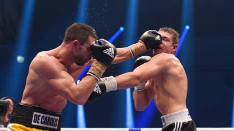 Vincent Feigenbutz (r.) im ersten Fight gegen Giovanni De Carolis