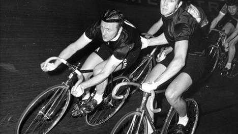 Bugdahl (links) beim Sechstagerennen von Antwerpen 1964