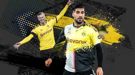 Der BVB verstärkte sich im Winter mit Erling Haaland (l.) und Emre Can