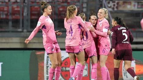 Die Spielerinnen der TSG Hoffenheim