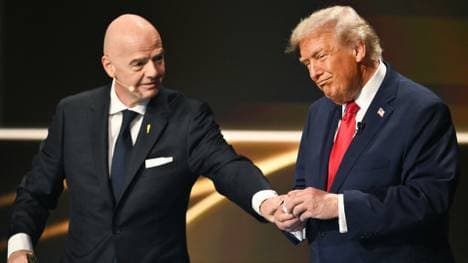 Kurzer Draht: Infantino (l.) und Trump