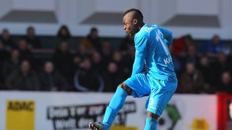 Randy Edwini-Bonsu erzielte für die Stuttgarter Kickers in 52 Spielen sieben Tore-Fortuna Koeln v Stuttgarter Kickers - 3. Liga