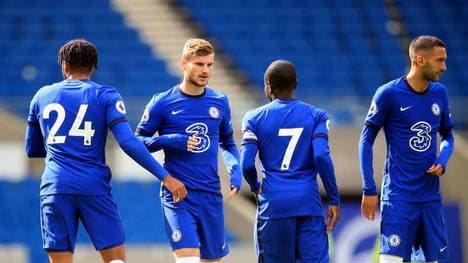 Timo Werner (2.v.l.) wechselte in diesem Sommer von RB Leipzig zum FC Chelsea