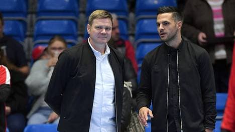 Axel Geerken (l.) zieht sich in Melsungen aus dem sportlichen Bereich zurück