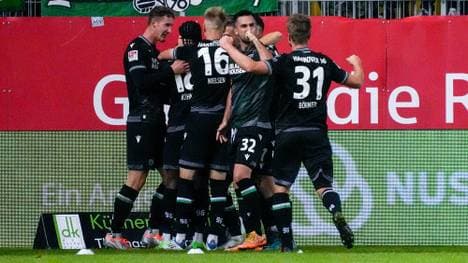 Hannover siegt in Sandhausen 3:2