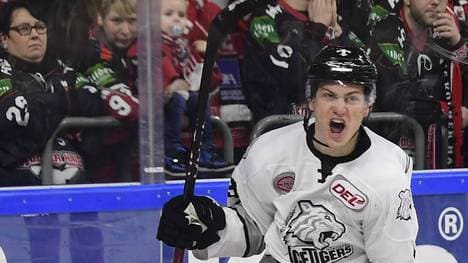 Leonhard Pföderl erzielte zwei Tore für die Thomas Sabo Ice Tigers