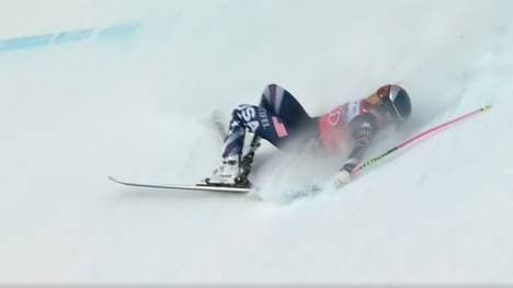 Lindsey Vonn stürzte bei der Abfahrt in Crans-Montana