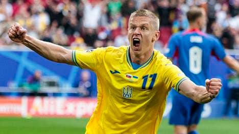 Oleksandr Zinchenko bejubelt den Ausgleichtreffer