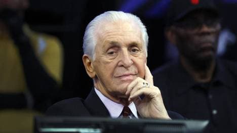 Pat Riley bei einem Spiel der Miami Heat im Januar