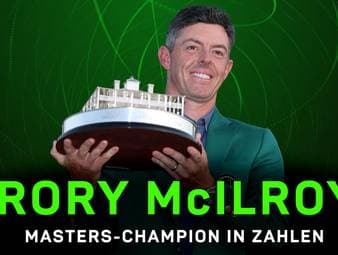 Rory McIlroy gewinnt erstmals das Masters und macht damit seinen Karriere-Grand-Slam perfekt. Wir zeigen die wichtigsten Zahlen und Fakten zu seinem historischen Triumph in Augusta.