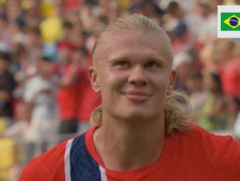 Norwegen rudert sich ins Viertelfinale! Die Wikinger setzen sich mit 2:1 gegen Rekordweltmeister Brasilien durch. Mann des Tages ist mal wieder ein gewisser Erling Haaland.