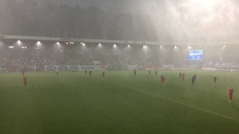 Die Partie in Heidenheim wurde nach zwölf Minuten unterbrochen