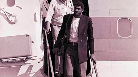 Magic Johnson bei der Heimkehr nach seinem ersten NBA-Titel 1980