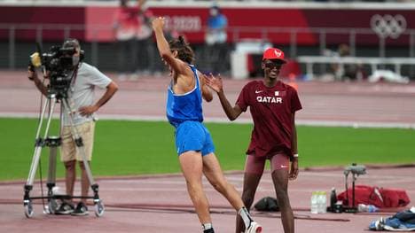 Gianmarco Tamberi und Mutaz Essa Barshim teilten sich die Goldmedaille