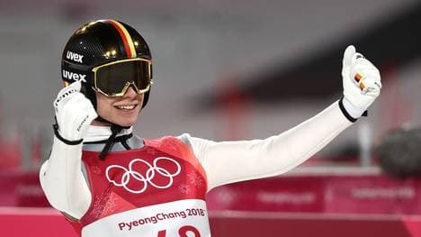 Andreas Wellinger war im Olympia-Wettkampf von der Normalschanze nicht zu schlagen