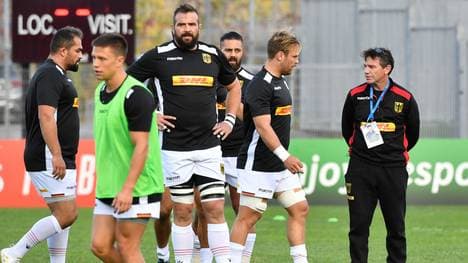 Mike Ford (r.) ist seit 2018 Trainer der deutschen Rugby-Nationalmannschaft