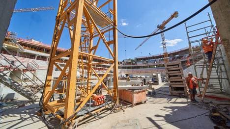 Auf der Baustelle des SAP Garden hat es gebrannt