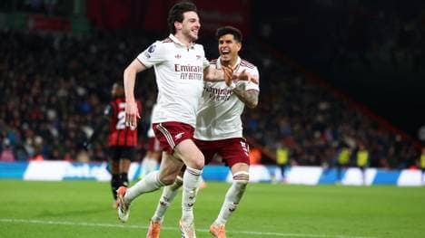 Rice (l.) durfte gleich zweimal jubeln