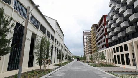 Blick in die Straßen des Athletendorfes