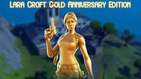 Lara Croft gibt es in Fortnite nun auch vergoldet 