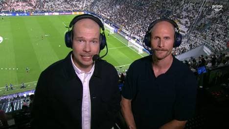 Hannes Herrmann (li.) und Benedikt Höwedes sind das neue Kommentatoren-Duo bei Amazon Prime
