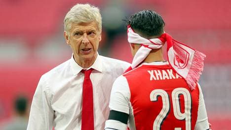 Granit Xhaka (r.) will Arsene Wenger nach dem FA Cup 2017 noch einen weiteren Titel schenken