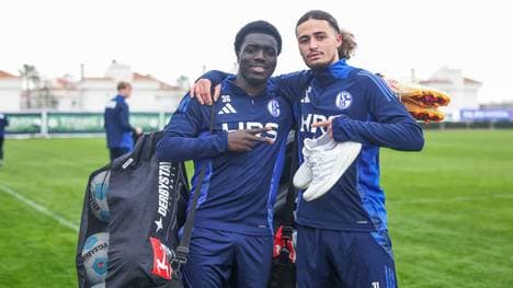Zaid Amoussou-Tchibara (li.) und Taylan Bulut beim Trainingslager in Belek