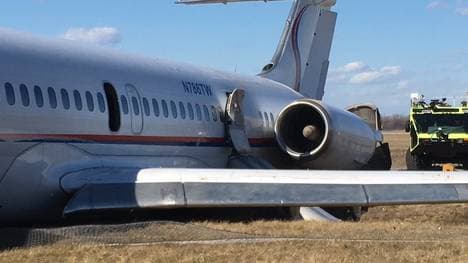 Das Flugzeug trug erhebliche Schäden davon