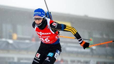 Franziska Preuß beim Weltcup in Oberhof