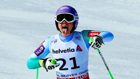 Tina Maze gewann bei Olympia 2014 in Sotschi zweimal Gold