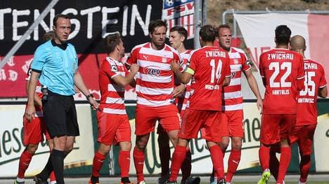 Der FSV Zwickau hatte am Freitag Grund zum Jubeln