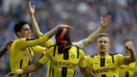 Pierre-Emerick Aubameyang jubelte mit Maske