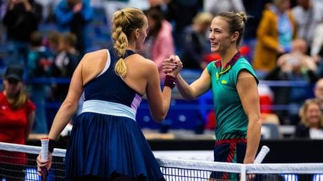 Beim WTA-Spiel zwischen Kvitova und Pera in Guadalajara sorgte ein Bienenschwarm für eine kuriose Verzögerung