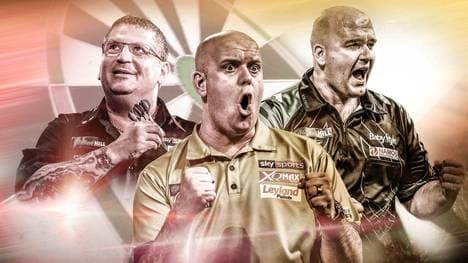 Michael van Gerwen, Rob Cross und Gary Anderson sind in Rotterdam im Einsatz