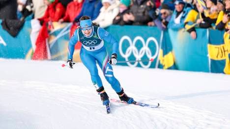 Nicole Monsorno sorgt bei der Qualifikation für den Langlauf-Sprint für einen kuriosen Olympia-Moment