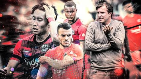 Markus Krösche (r.) hat bei Eintracht Frankfurt viel zu tun