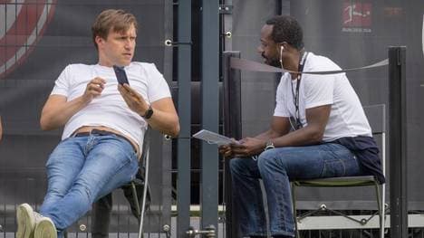 Eintrachts Sportvorstand Markus Krösche mit Sportdirektor Ben Manga