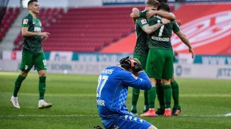 Robin Zentner verschuldete gegen Augsburg ein Gegentor