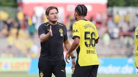 Edin Terzic (l.) mit Paris Brunner