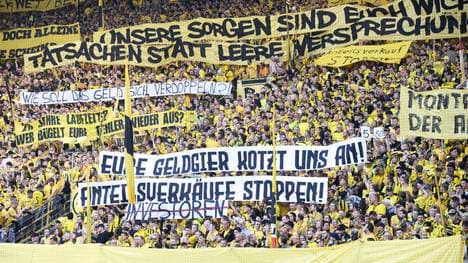 BVB-Fans protestieren gegen einen Investoren-Einstieg