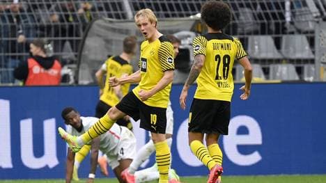 Julian Brandt (li.) erzielte das 2:1 für den BVB