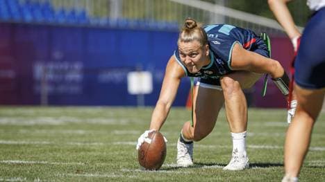 Die deutsche Flag-Footballerin Carla Charlotte Törner