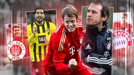 Fabian Hürzeler (Mitte) begann seine aktive Karriere beim FC Bayern